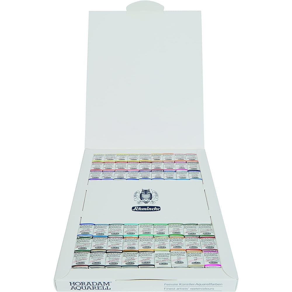 aquarell carton set 54 x 1 2 näpfchen schmincke horadam 74 772 097