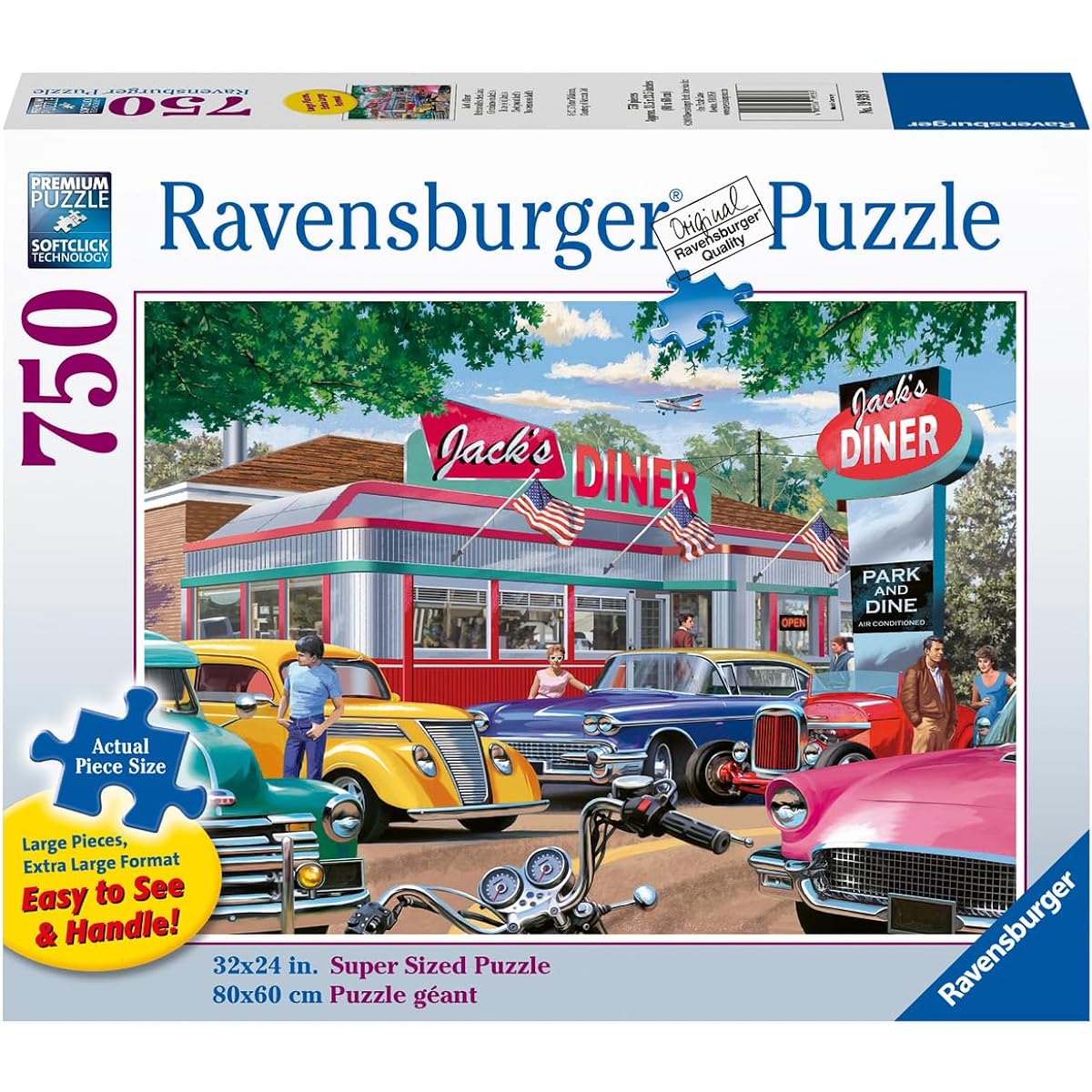 Ravensburger Meet You at Jack's 19938 750 Piece Large Pieces Jigsaw Puzzle for Adults, Every Piece is Unique, Softclick Technology Means Pieces Fit Together Perfectly