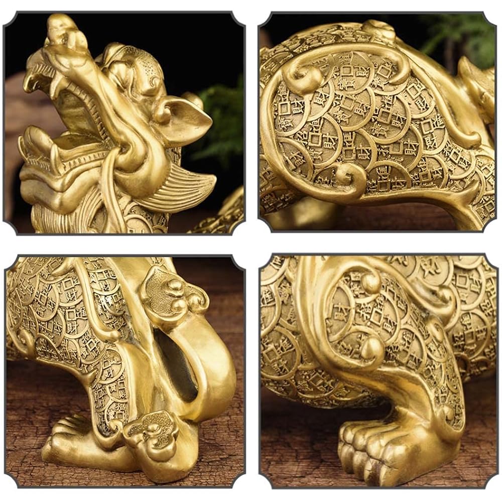 Pixiu figurine, Hikyuu, wealth invitation, Feng Shui figurine, male and female set, pair, copper, Feng Shui goods, figurine, interior, good luck prayer, financial luck prayer, lottery, good luck, Feng Shui item, money luck, financial luck, good luck, tha