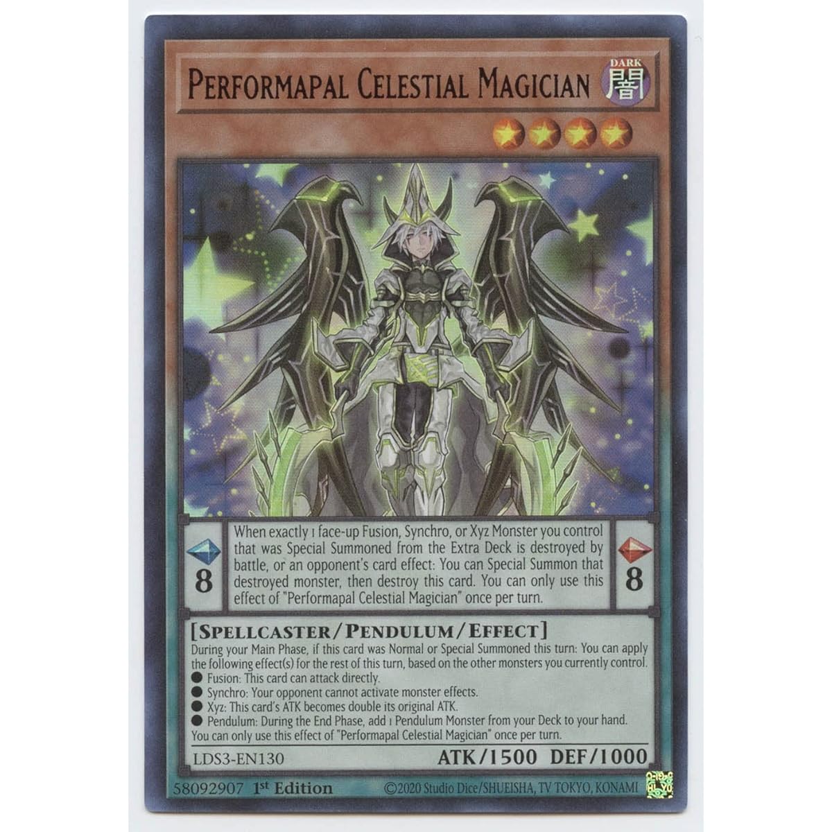 Performapal Celestial Magician (Red) - LDS3-EN130 - Ultra Rare - 1st Edition