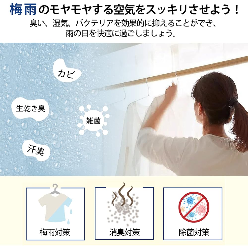 Levoit Air Purifier, 18 Tatami Tatami, Small, Tabletop, Energy Saving, Deodorizing, Mold Removal, Plasma Ion Compact, House Dust, Dust Collection, Pet, Smartphone Compatible, 2in1 Purification, Pollen, Core 200S White