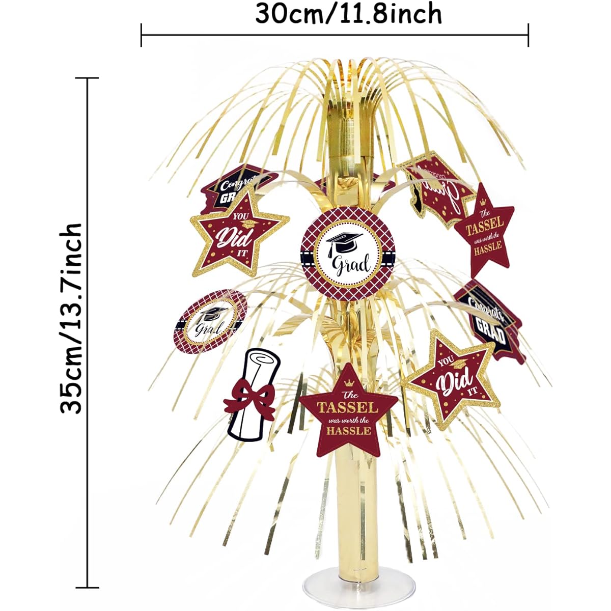 2022 Graduation Party Decorations 2022 Graduation Centerpiece Celebration Graduation Table Topper High School Graduation Party Favors Photo Booth Props (Maroon)