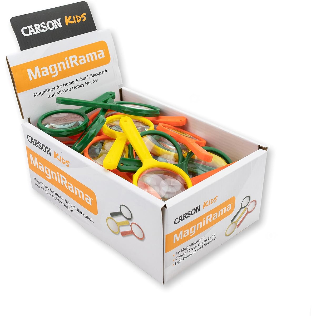 Carson MagniRama JD-3MU 3x Magnifying Glasses, Pack of 50