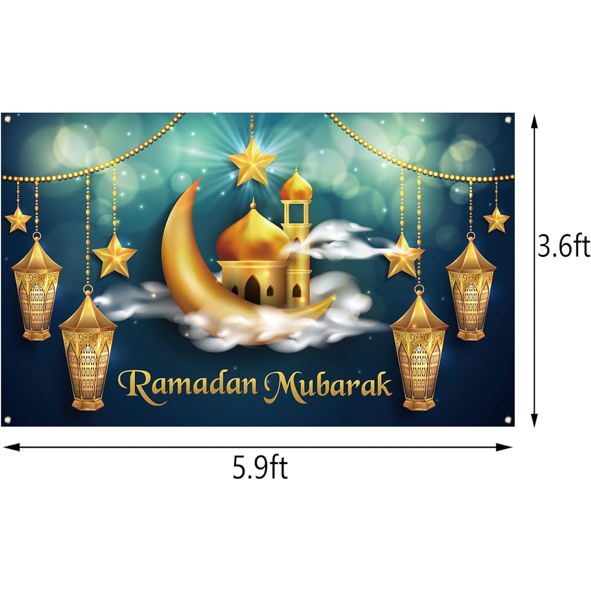 ramadan mubarak background banner islam mosque muslim religion holiday party photo backdrop wall decoration