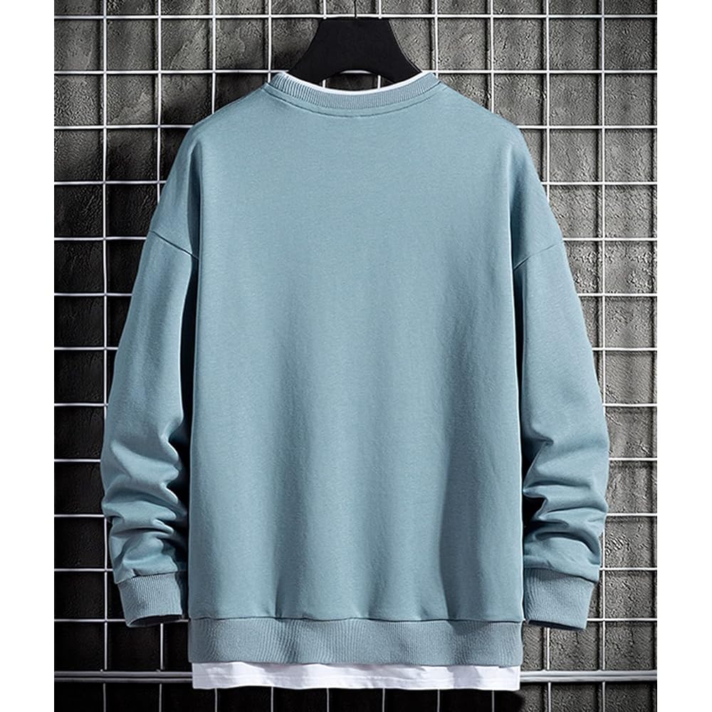 [EASTEMPO] Men's Sweatshirt, Long Sleeve, Parka, Spring, Loose, Thin, Stylish, Plain, Casual, Large Size