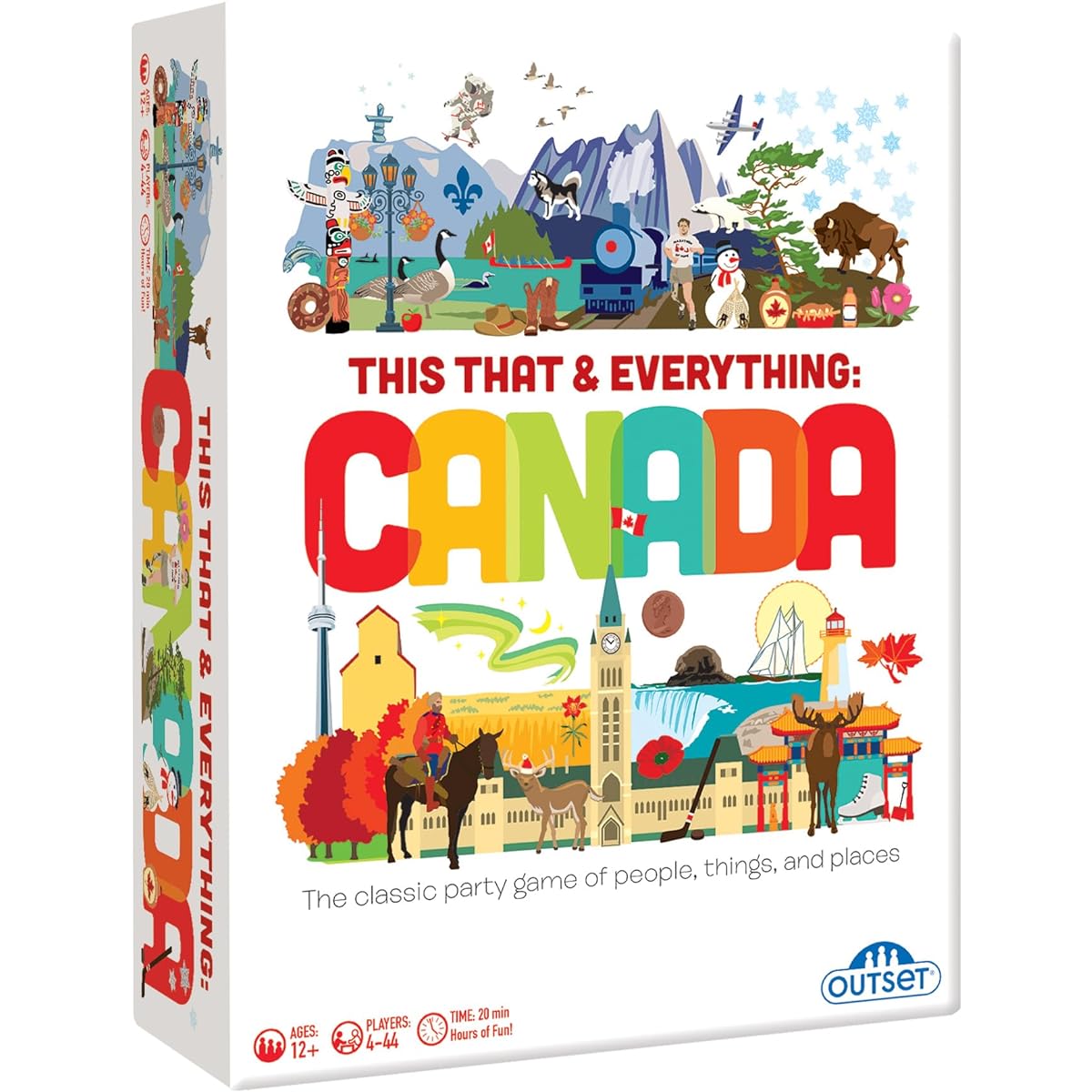 Outset This That and Everything Canada Party Game - 100 double-sided cards about all things Canadian - trivia game for kids ages 12 and up