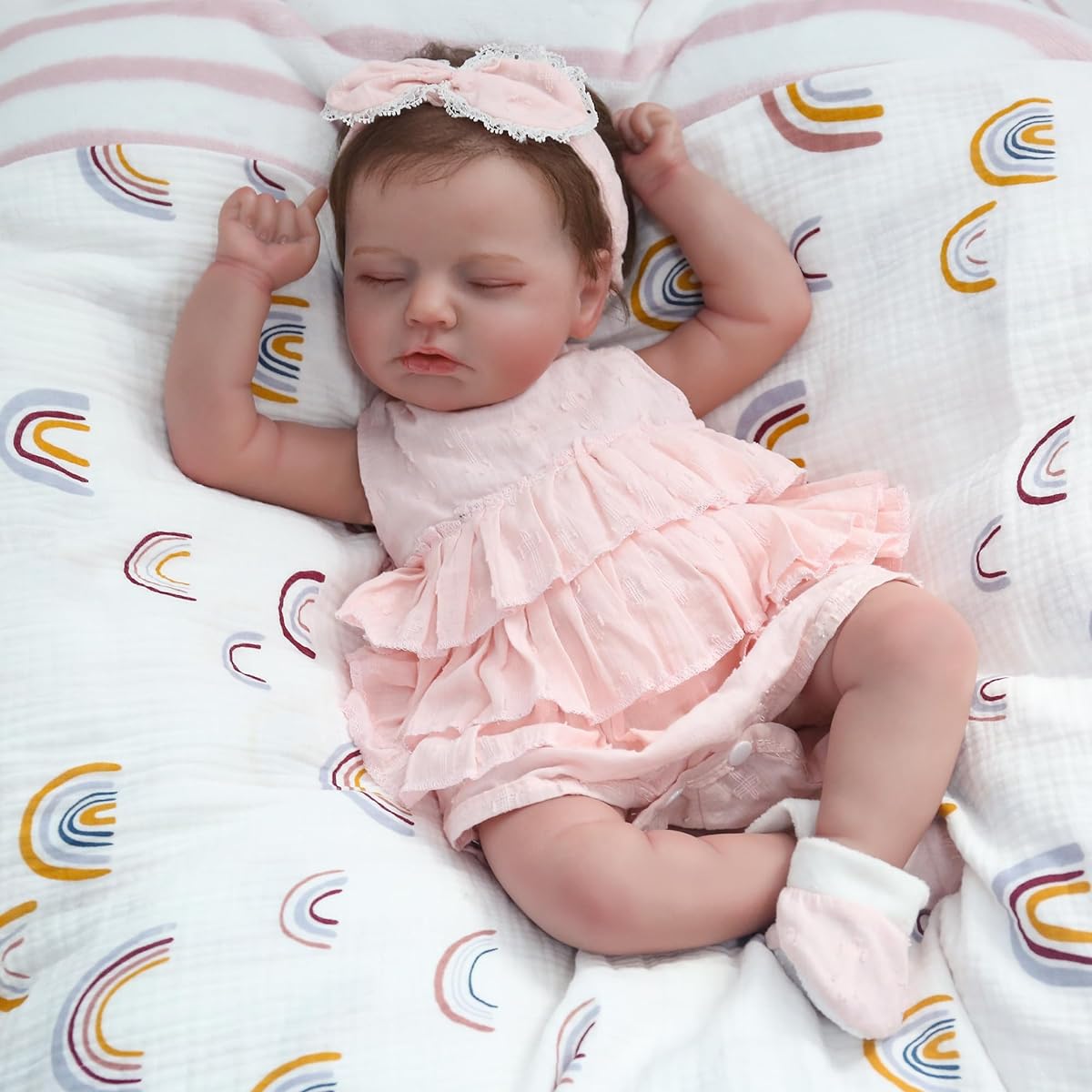 Kaydora Realistic Reborn Baby Doll - 20 Inch Sleeping Soft Weight Reborn Doll, Handmade Newborn Baby Doll, Gift Toy for Ages 3+