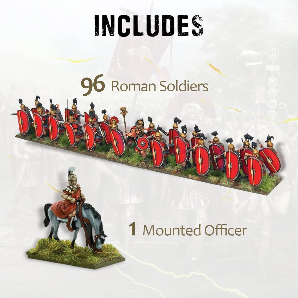 Wargames Delivery Warlord Games Hail Ceasar - Caesarian Rome Starter Army Action Figures 28mm Roman and Greek Miniatures for Tabletop War Games and DND