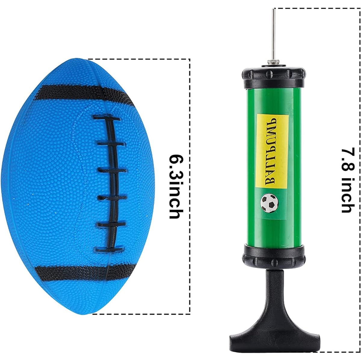 Shindel 6pcs Mini Inflatable Footballs 7.5inch Ball Toys for Kids Outdoor & Indoor Games, Great Gift for Football Lovers