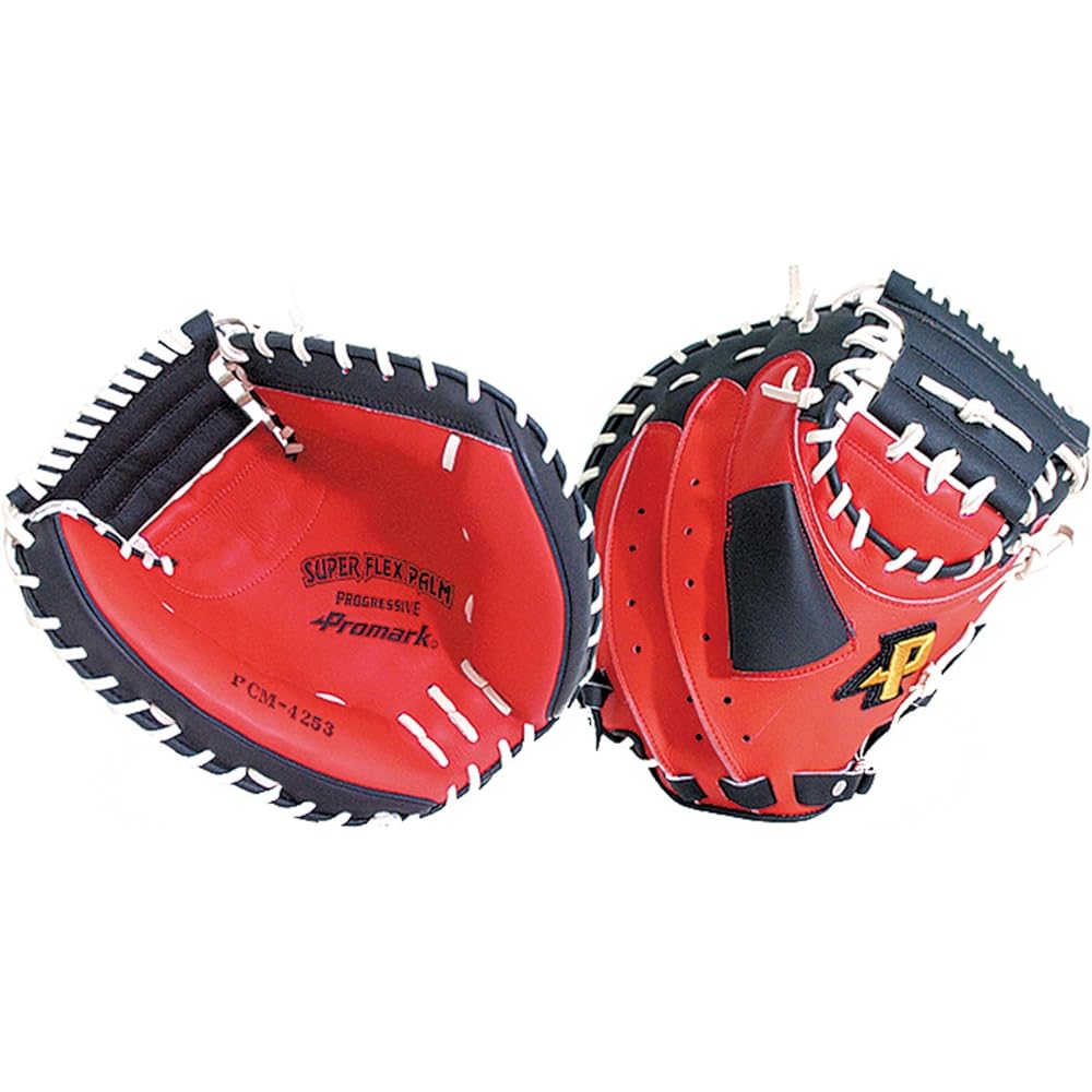 Promark Softball Catcher's Mitt Red Orange (for right-handed throwers) PCM-4253