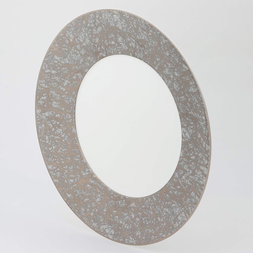 NARUMI Plate Washi (Platinum) 30cm Silver Stylish Elegant Large Plate Flat Plate Rim Made in Japan 51356-5727