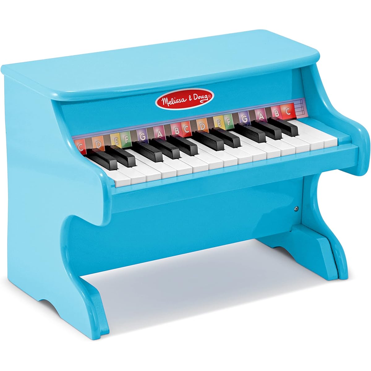 Melissa & Doug Learn-To-Play Piano with 25 Keys and Color-Coded Sheet Music - Blue
