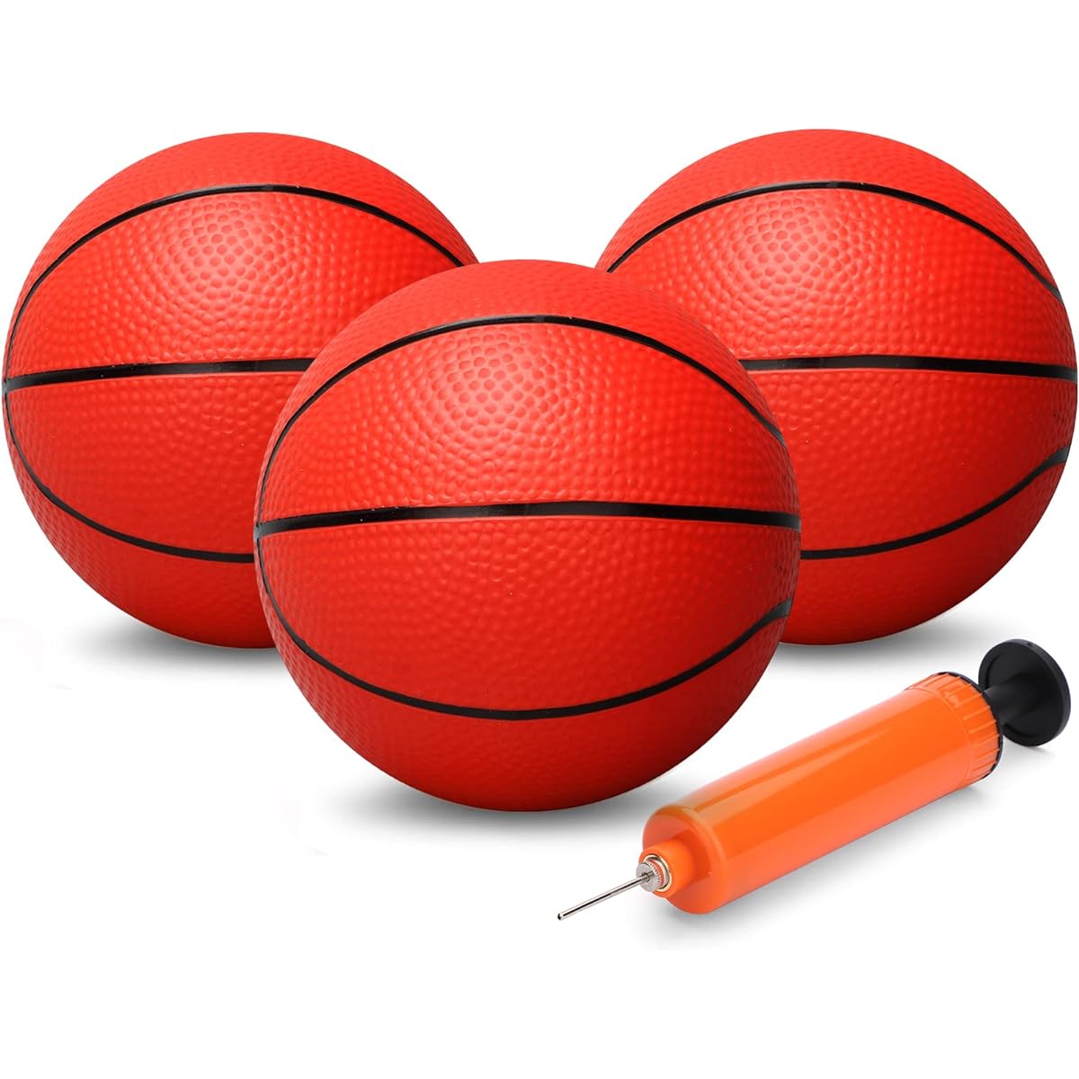 Umnodobn Mini Basketball for Indoor Mini Basketball Hoop 7 Inch Soft Rubber Replacement Basketball Toy for Kids Adults Pool Beach Ball Outdoor Inflatable Pool Beach Game