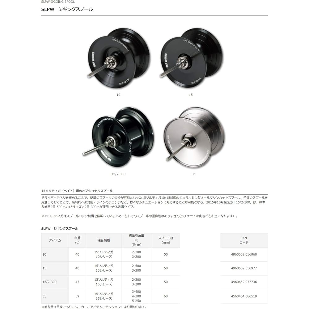 Daiwa SLP WORKS Spool SLPW Jigging Spool Reel for Bait Reel