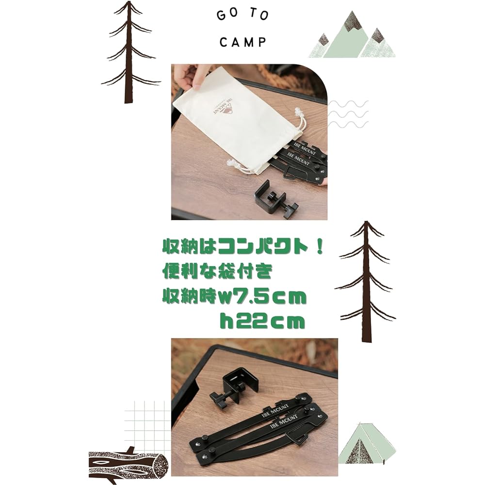[flowbloo] Lantern Stand Tabletop Lantern Stand Table Lantern Hanger Pole Clamp Iron Table Less than 3cm Camping Light Stand Lightweight Foldable Easy to Assemble