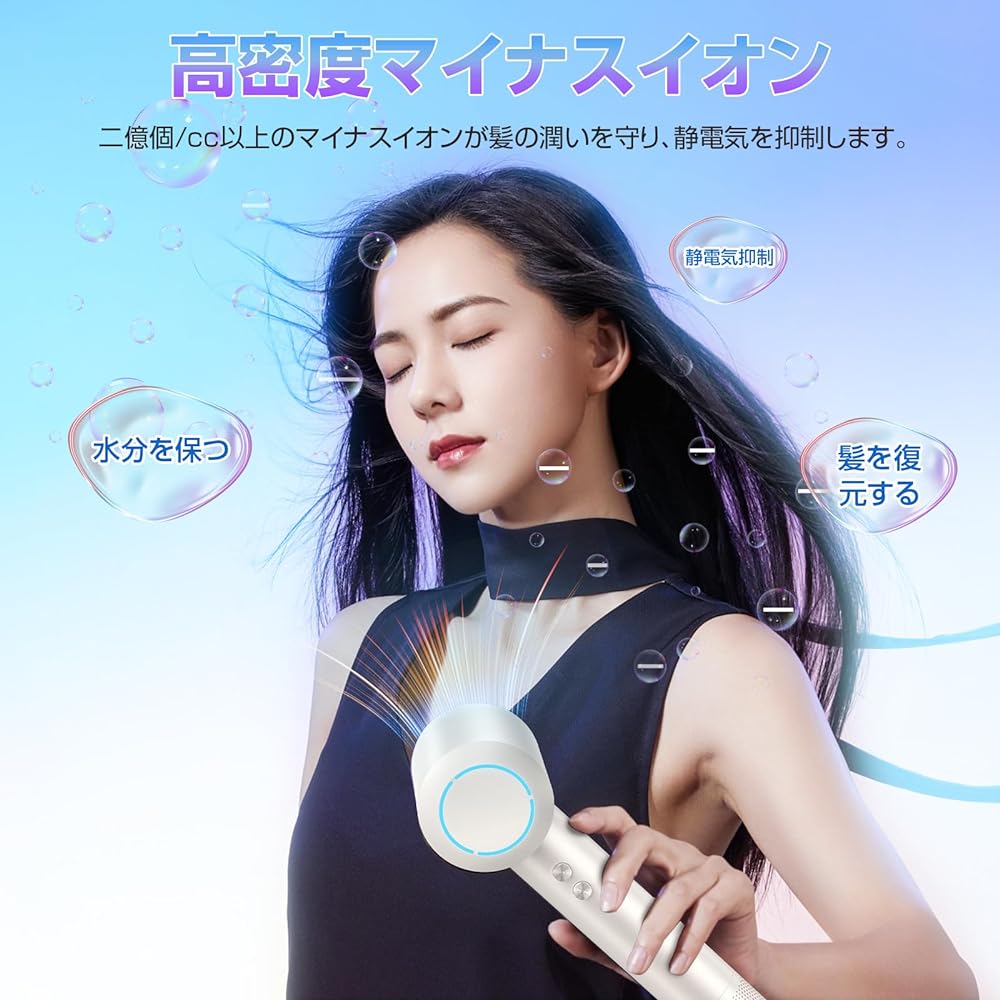 Cicaden Hair Dryer, Popular Ranking, Quick Drying, Large Air Volume, 200 Million, High Concentration, Negative Ions, Dryer, Lightweight, Restored, 1,500 W, Hair Care, Hot and Cold Rhythm Mode, Nozzle,
