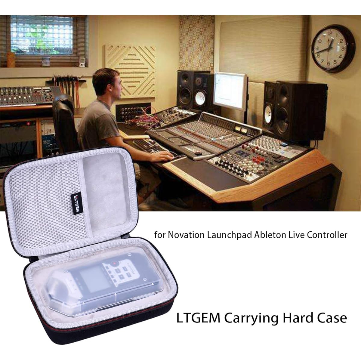 LTGEM EVA Hard Case for Zoom H4n Pro Digital Multitrack Recorder - Travel Protective Carry Storage Bag