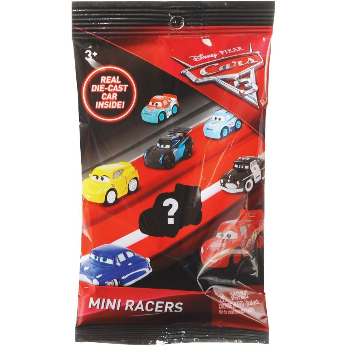 Set of 6: Disney Pixar Cars 3 Diecast Mini Racers Blind Bags.