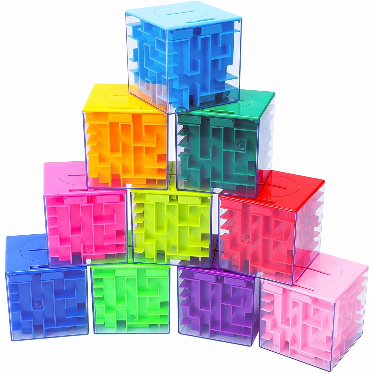 Twister.CK Money Maze Puzzle Box 10 Pack Unique Money Gift Holder Box Fun Maze Puzzle Game for Kids and Adults Birthday