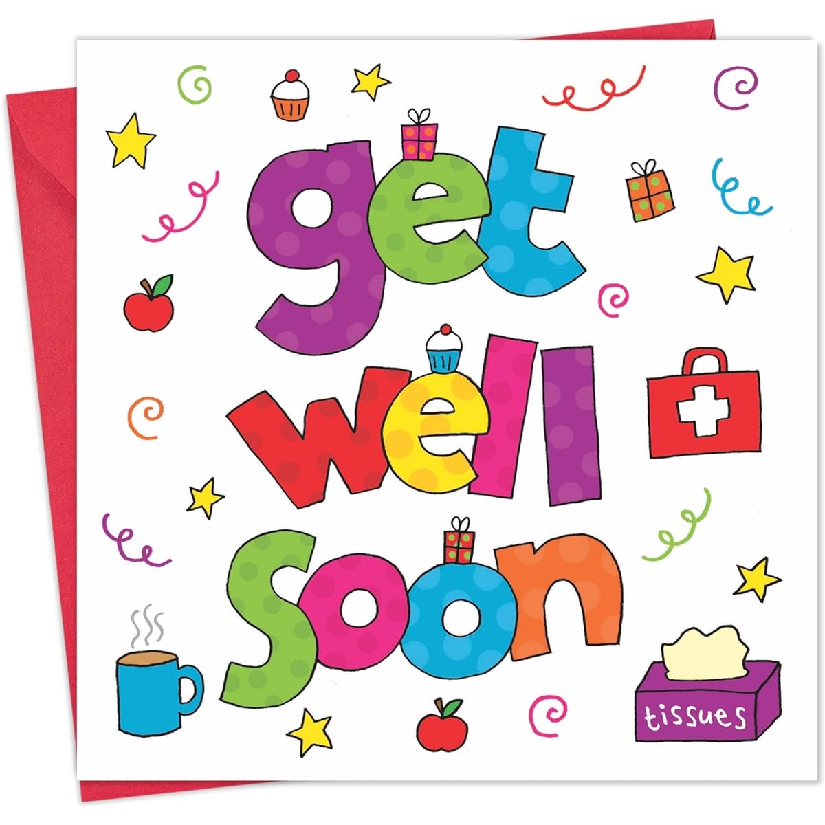 Twizler Get Well Soon Card - Children Get Well Soon Card - Adult Get Well Soon Card