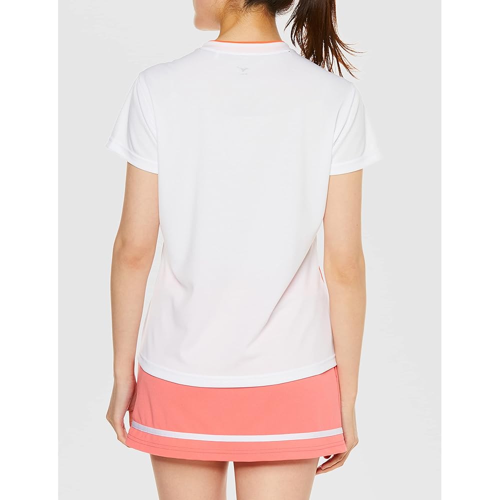 Mizuno 62JAA203 Women's Tennis Wear Game Shirt, Short Sleeve, Sweat Absorbent, Quick Drying