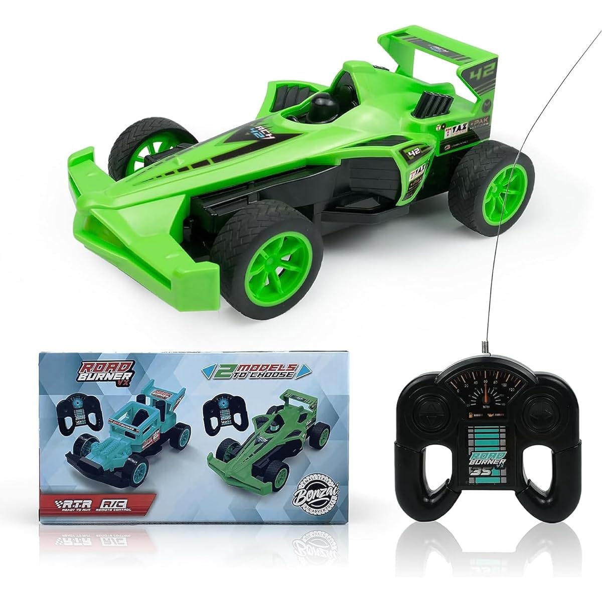 EXBONZAI Remote Control Car High Speed RC Car RC Buggy 1/18 Hobby RC Car Remote Control Car Children Girls Boys 4-7,8-12 Green