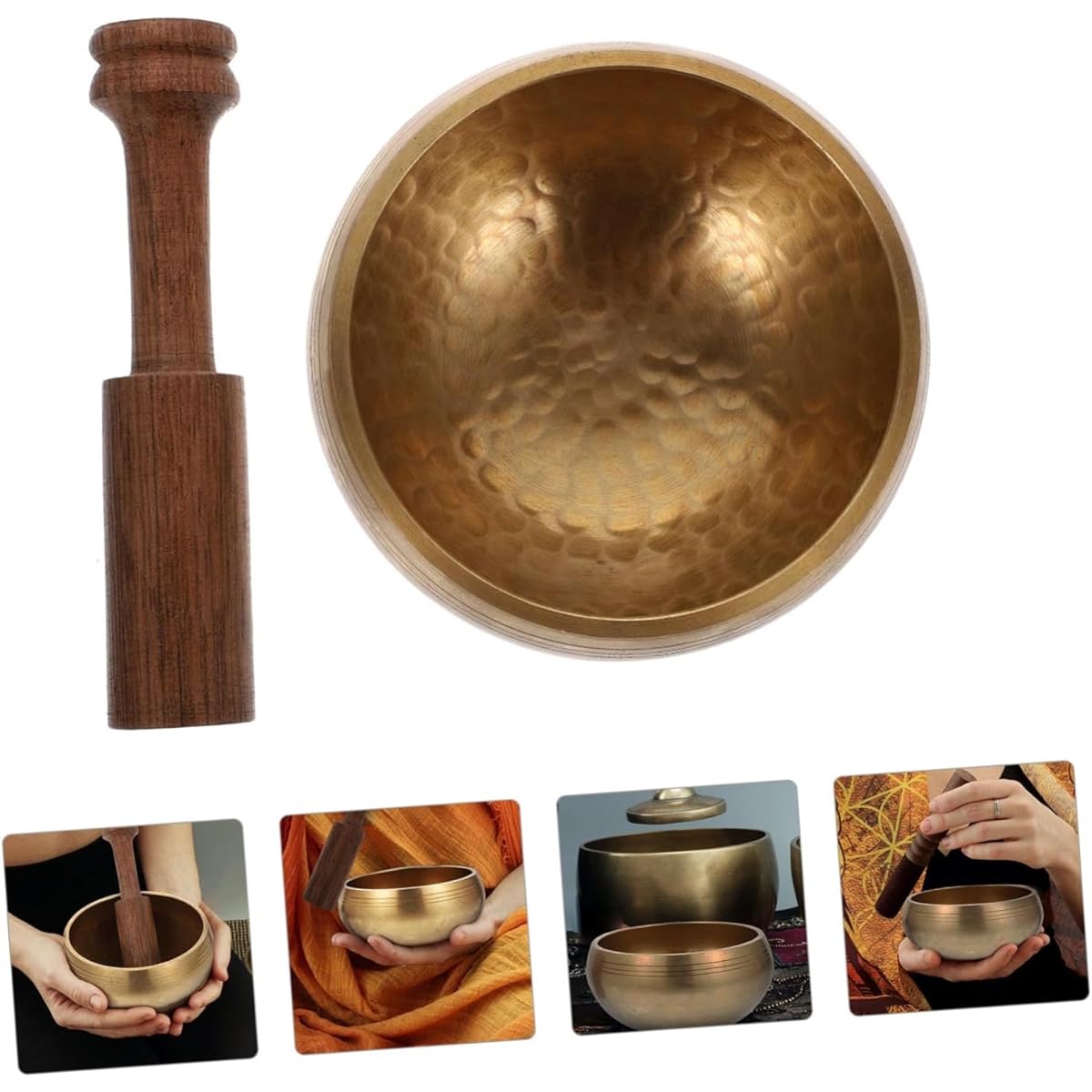 VICASKY 5 Piece Buddhist Music Bowl Kitchen Gare Yoga Nosomi Yoga Relex Gare Kitch Sauna Yogi Antique Tingsha Bowl Chakra Healing Bowl