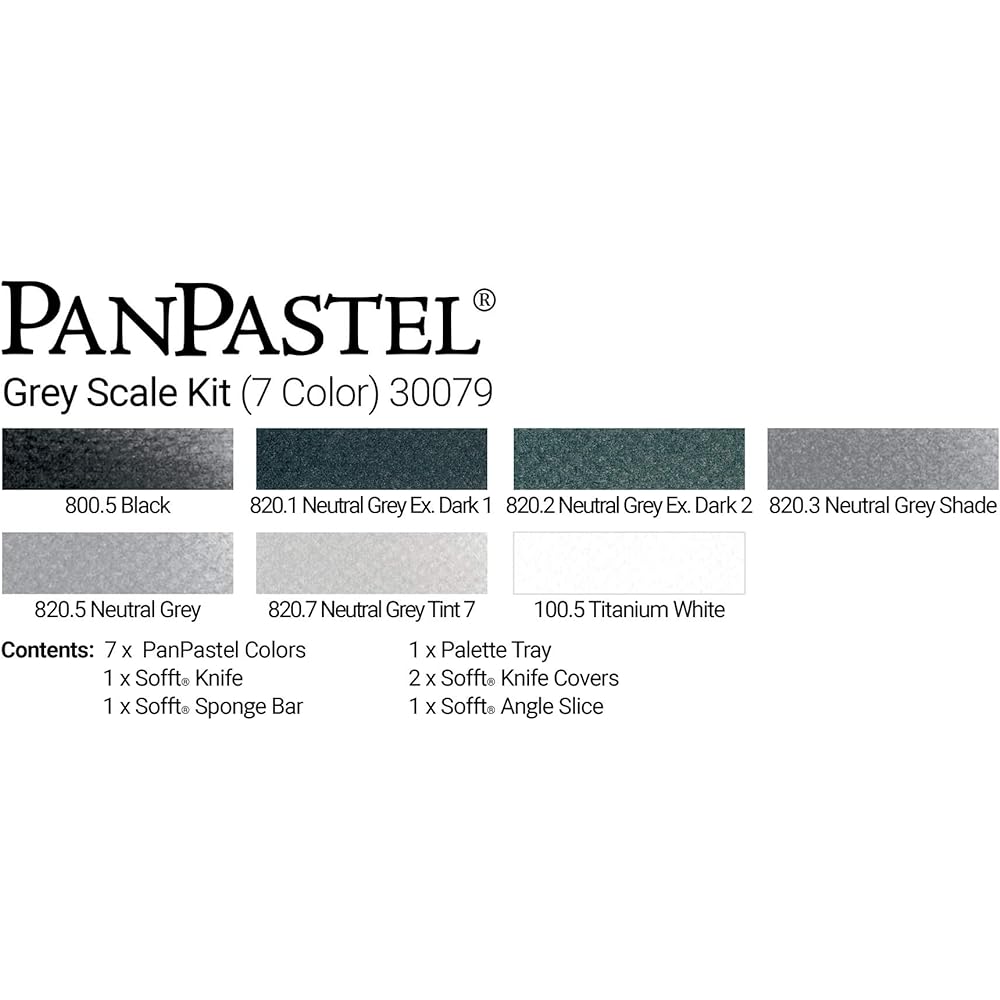 PanPastel 30079 Grayscale 7 color set 318439