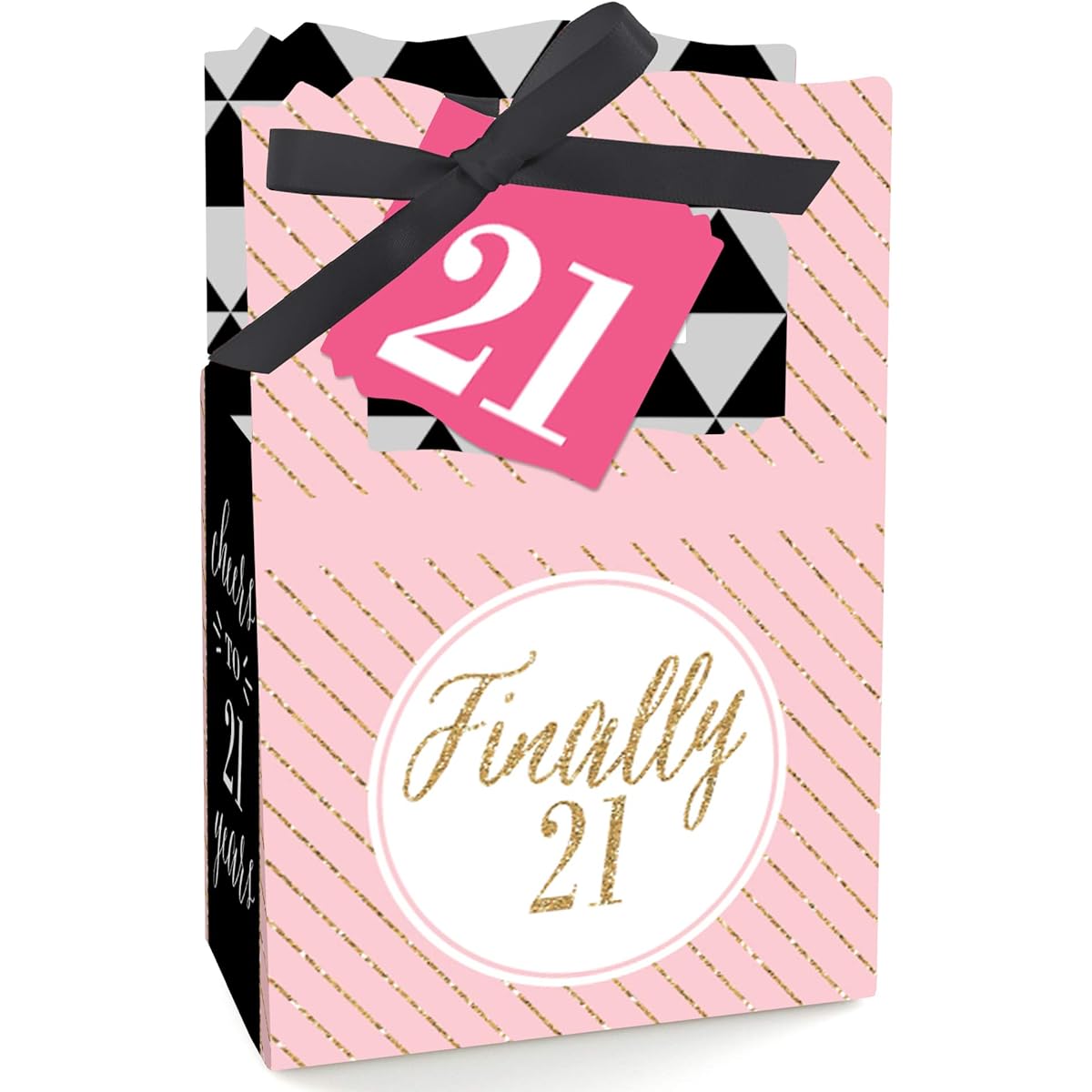 Finally 21st Birthday Party Favor Boxes for Girls - Set of 12