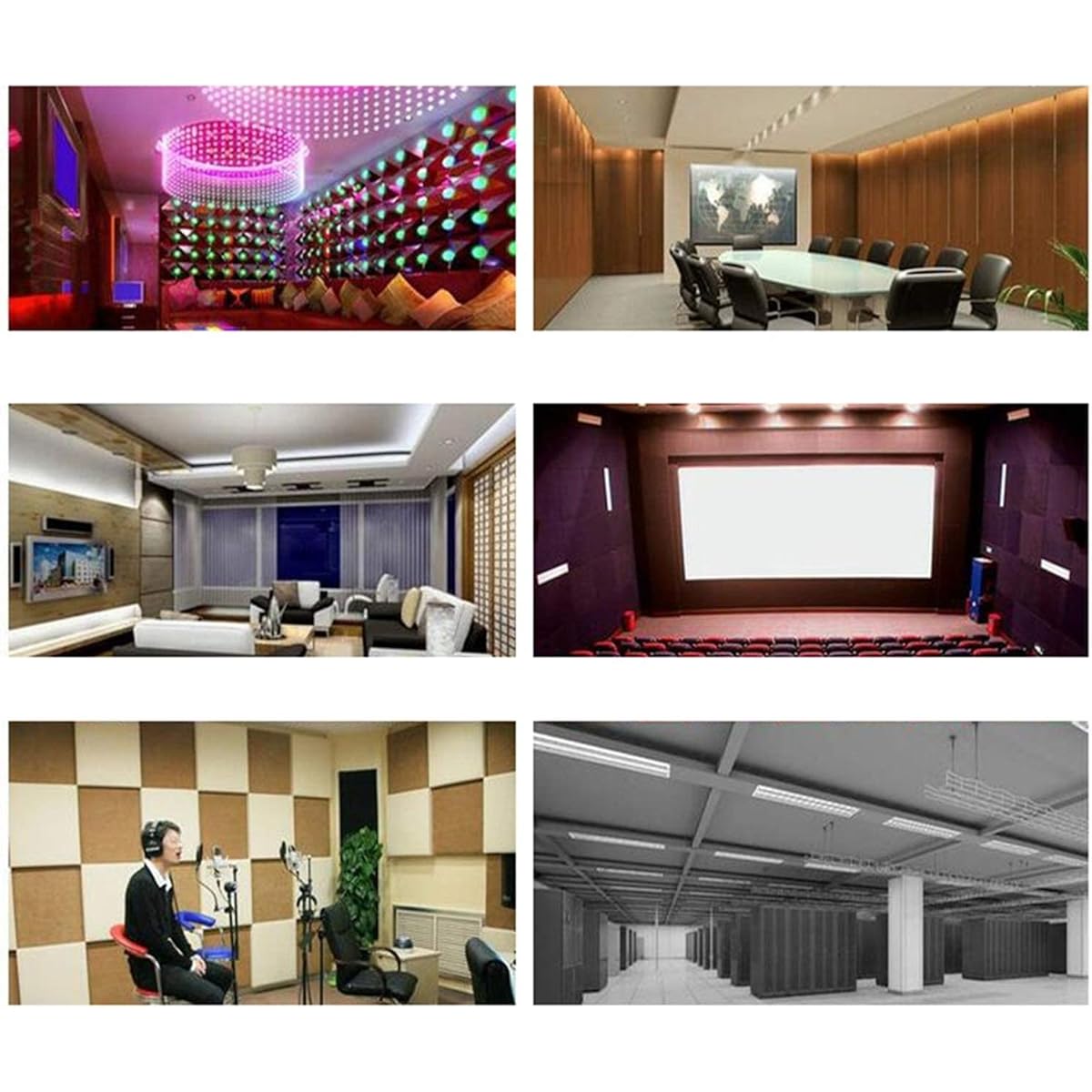 Dance Room Sound Absorbing Cotton, 3CM Thick Family Acoustic Panel Music Room Cinema Soundproof Foam 5 Square Meters (Black) (Beige)