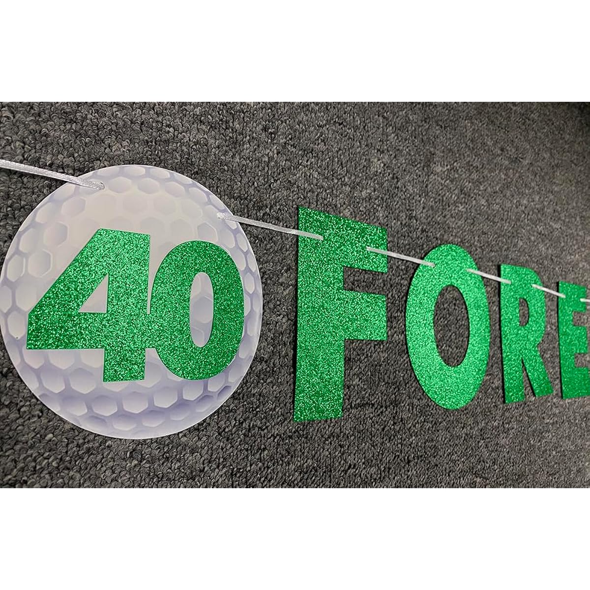 40th Birthday Decorations for Women Men Gutted Glitter Golf Birthday Party Decoration Sign Funny Banner 40th Birthday Party Supplies Foreti Golf Theme Party Supplies 40th Birthday Banner Party Decorations
