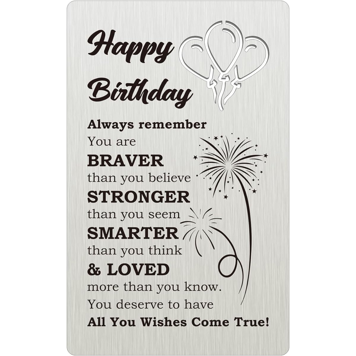 CINRLLA Engraved Wallet Card Birthday Gifts, Birthday Gifts for Men, Happy Birthday Cards for Him and Her, Birthday Card Gifts for Boys and Girls, WCB01