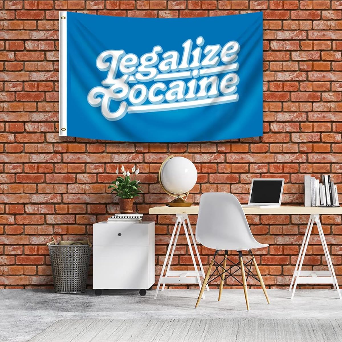 ENMOON Legalize Cocaine Flag Banner 3x5ft College Dorm Bar Man Cave
