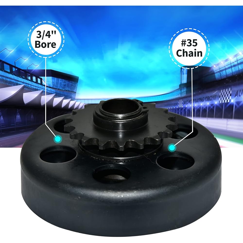 Carkio Go Kart Centrifugal Clutch 18 Teeth 3/4" Bore #35 Chain for Mini Bike Go Kart Racing