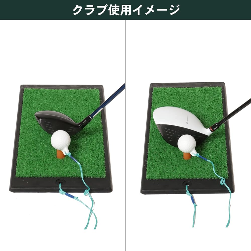 Tabata Golf Shot Mat, Golf Practice Mat, Puncher with Rubber Sponge, Wood Only