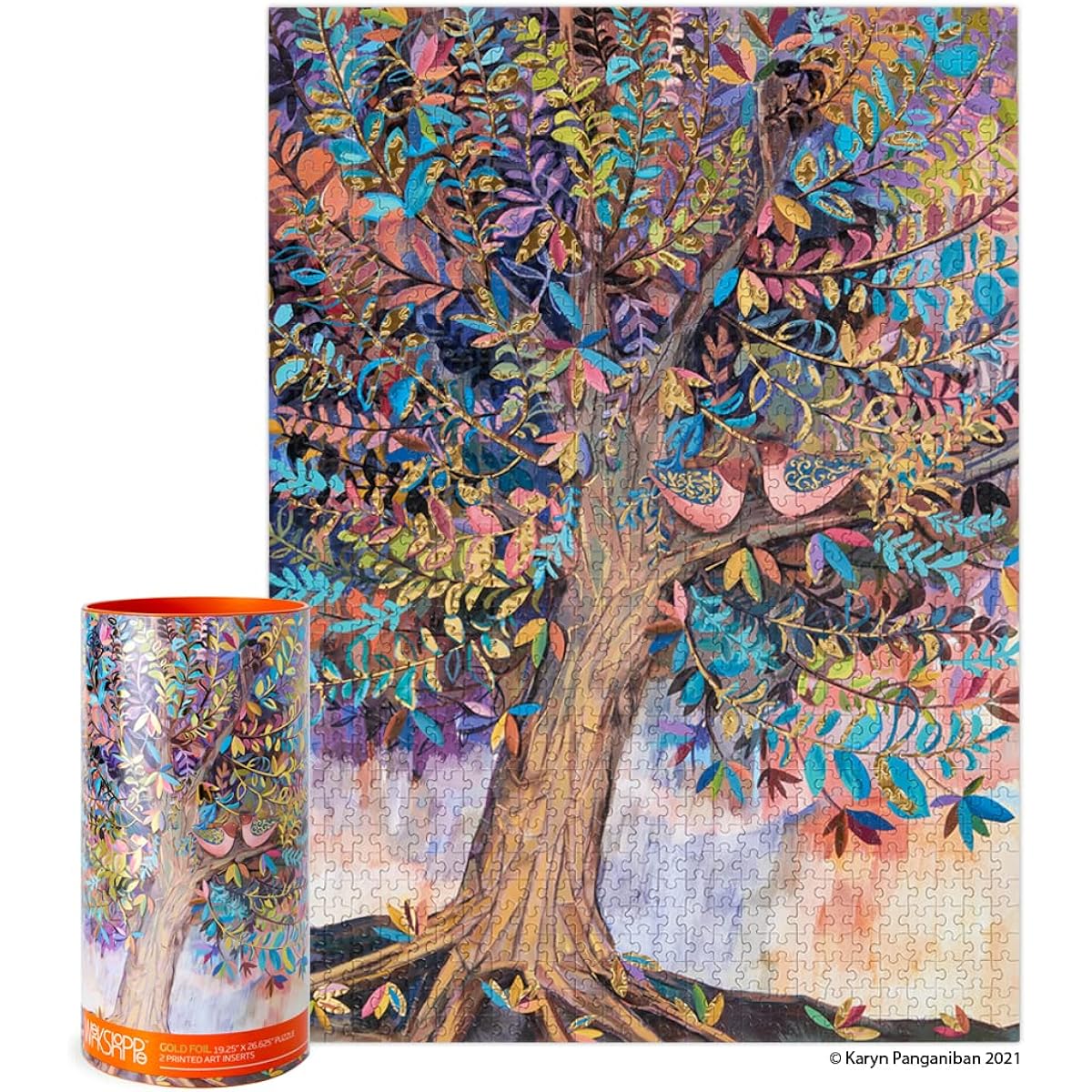 Illuminated Tree Gold Foil | 1000 Piece Jigsaw Puzzle
