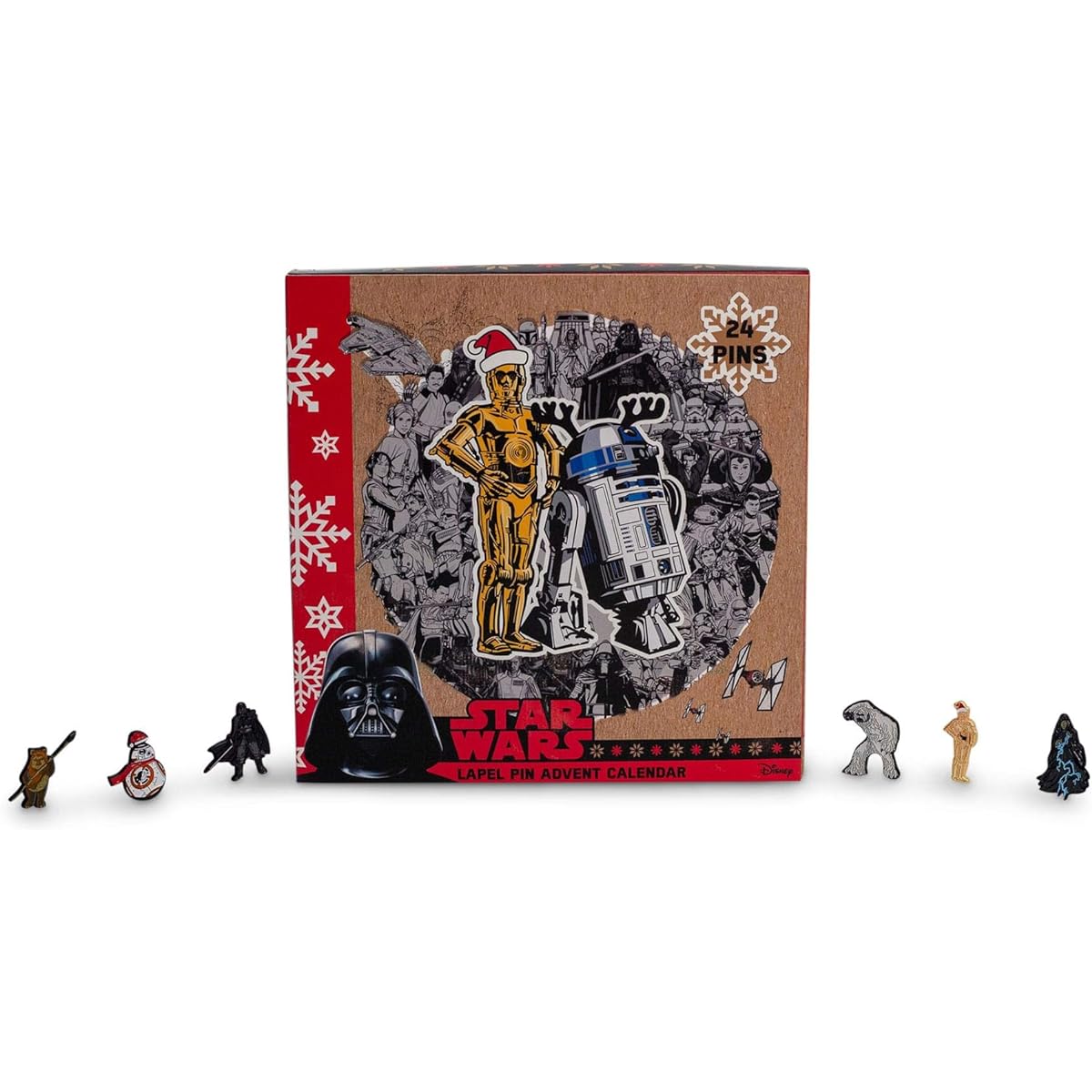 Star Wars Enamel Pin Advent Calendar | 24 Unique Pins | Toynk Exclusive
