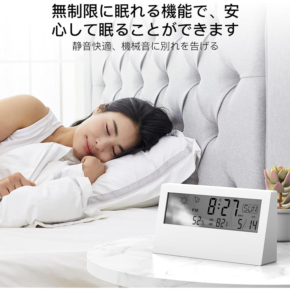 Clock Table Clock Alarm Clock Digital Calendar Snooze Date Humidity Temperature Day of the Week Heatstroke Japanese Instruction Manual 6