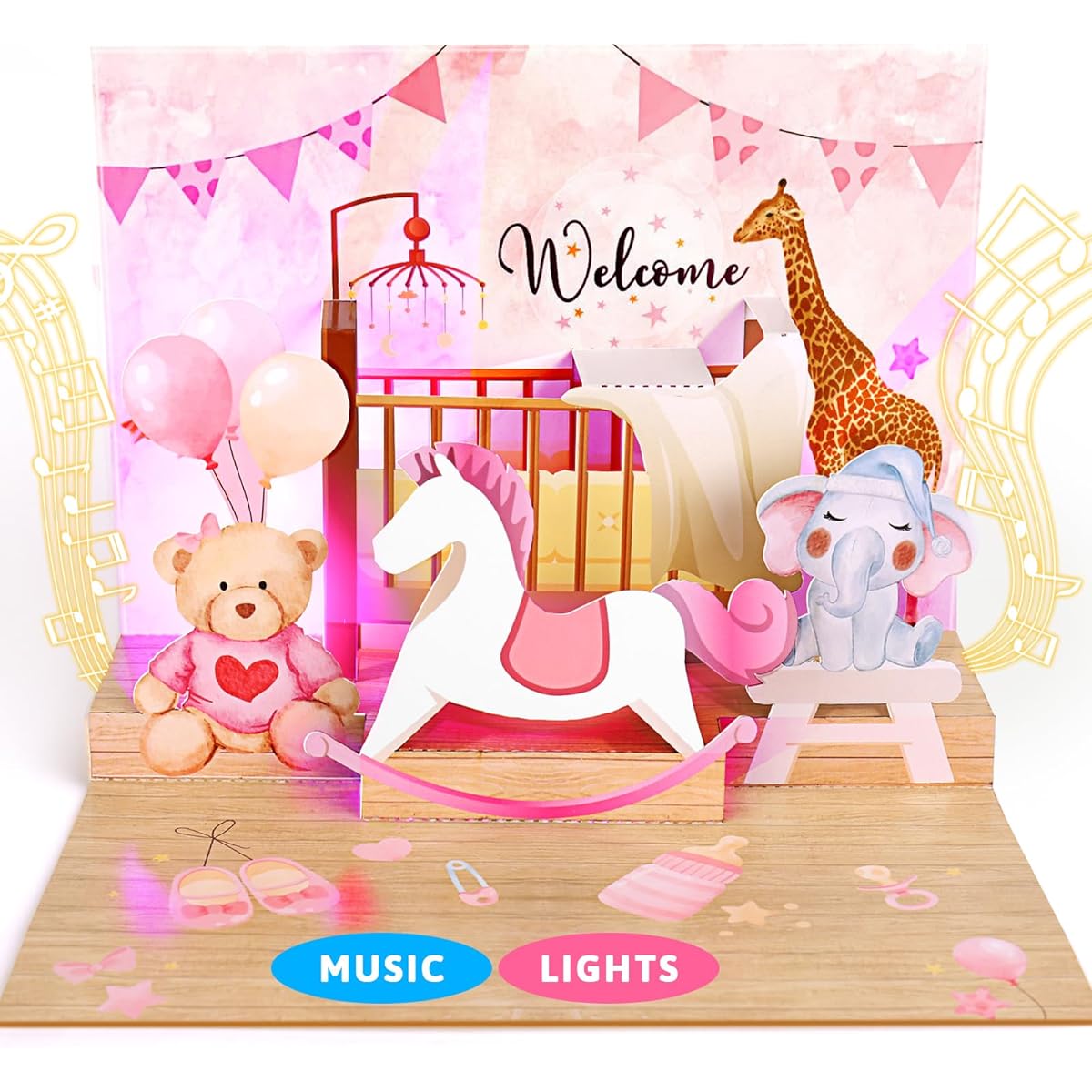 FITMITE baby shower card for girls