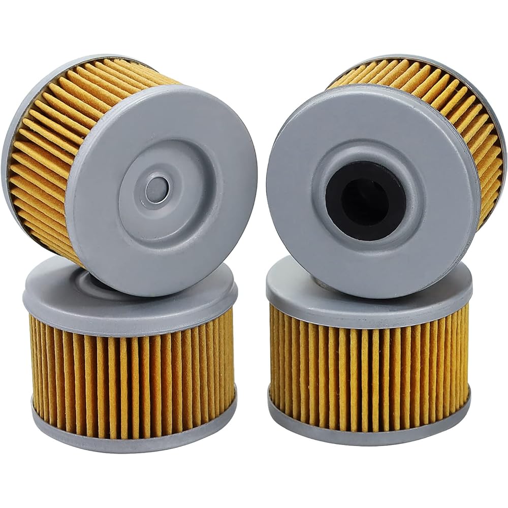 Cyleto Oil Filter for Honda TRX420TE TRX420 TM Foretrax 420 Rancher 420 ES 2007 2008 2009 2010 2011 2012 2013 2014 2015 2016 (Pack of 4)