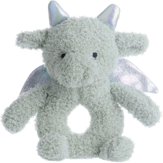 Apricot Lamb Newborn Dragon Donut Ring Rattle Stuffed Animal 12cm Height
