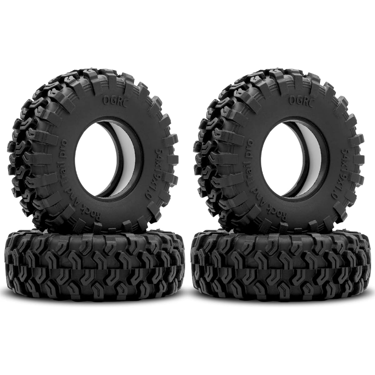 OGRC 1.0 Tire Dual Stage Foam Tire Soft & Sticky 1/24 SCX24 Gladiator Bronco C10 JLU Deadbolt B17 FCX24 1/18 TRX4-M Rock and Trail Pro