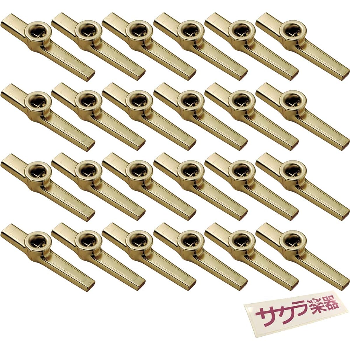 KC Kazoo Kazoo KZ-50/SV Silver Set of 48 with Sakura Musical Instrument Original Sticker