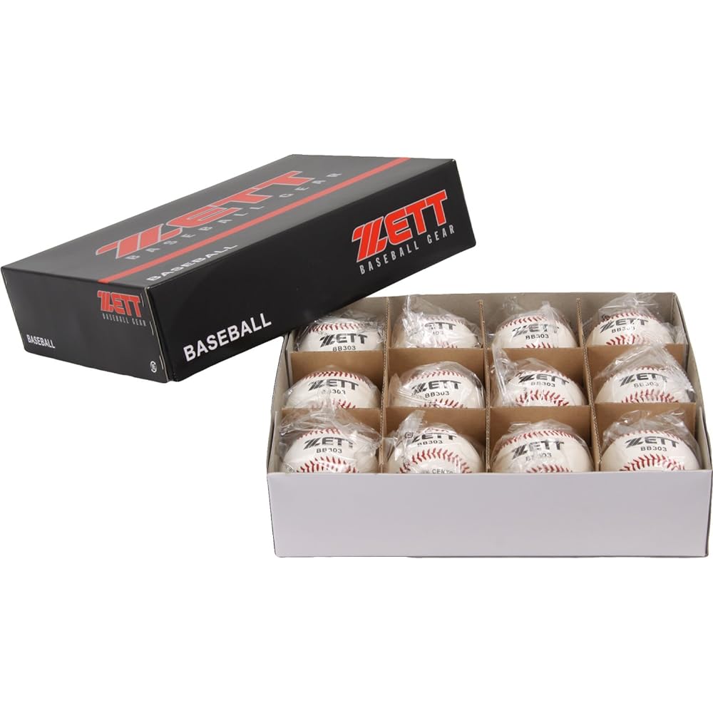 ZETT Hardball Baseball Balls for Practice 1 Dozen (12 Balls) BB303D