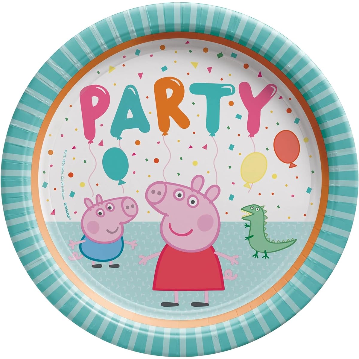 Peppa Pig Party Supplies Pack Serves 16 with Dinner Plates and Luncheon Napkins and Birthday Candle (Set of 16)