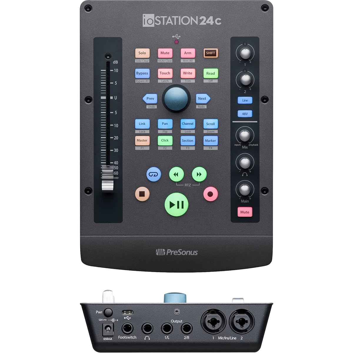 PreSonus ioStation 24c USB-C 2x2 Audio Interface Production DAW Controller with Software Bundle for Recording/Podcasting/Music Creation