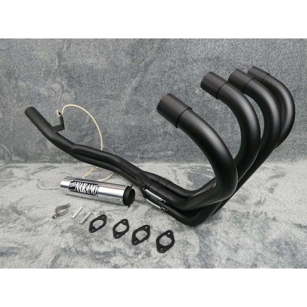 Zephyr 400 muffler /50.8π Zephyr χ Z400FX Z400GP ZR400C ZR400G Ganimata 4-2-1 DJ Australia NAKANO kawasaki Kawasaki (Nakano Iles Black)