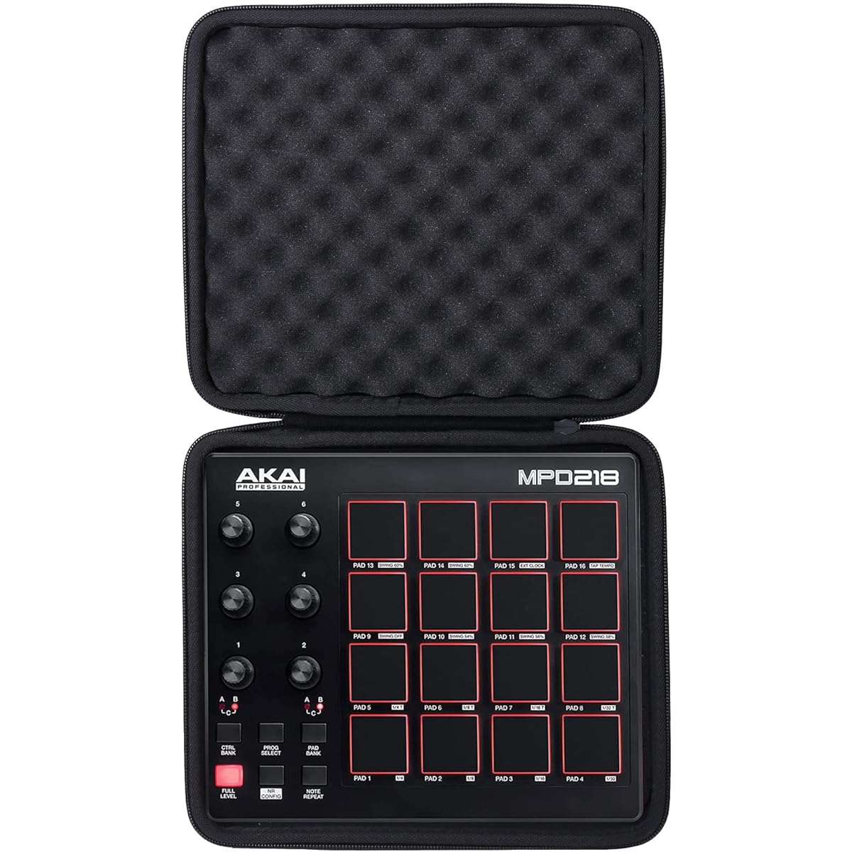 co2crea Hard Travel Case for Akai Professional MPD218 | MIDI Drum Pad Controller