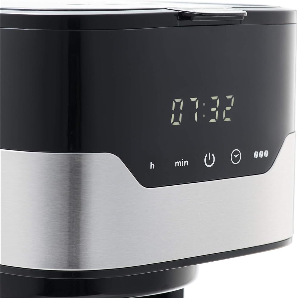 Oishi and Associates Russell Hobbs Electric Coffee Maker, 10 Cups, No Paper Filter Required, Includes Timer, Touch Panel, Gold Filter, Corres Grand Lip 7651JP
