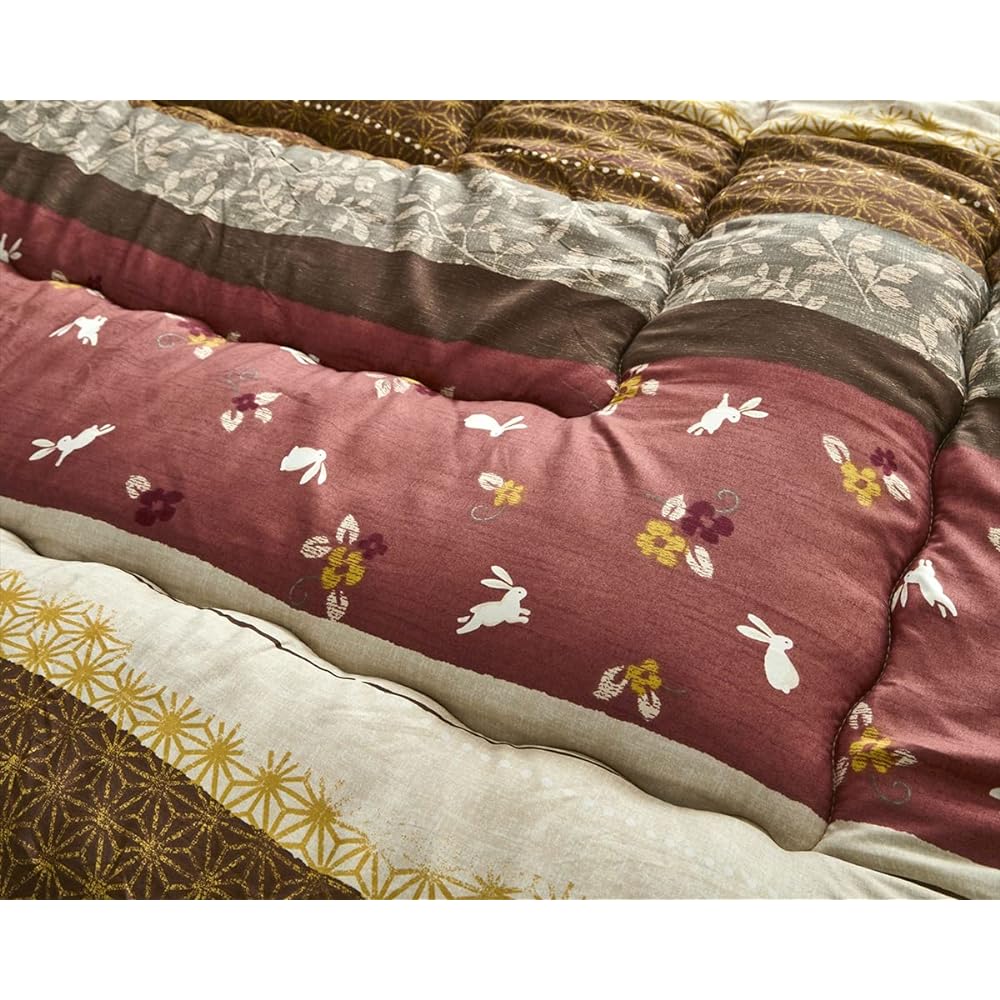 Ikehiko Kotatsu Futon Rectangle Koyomi Approx. 205 x 245cm Rose Japanese Thick Made in Japan Rabbit Pattern #5965139